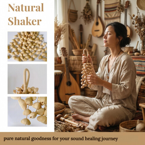 98ChaCha Natural Seed Shell Rattles for Sound Bath,Shell Shaker Instrument 1
