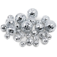 32 Pcs Silver Mini Disco Balls Set, Mirror Ball Decorations In Assorted Sizes, Cake Display Props, Table Decor, Disco Party Decorations