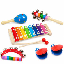 6PCS Musical Instruments Set, Xylophone and Hand Shakers for Group Sessions