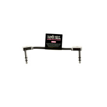 Ernie Ball 3" Single Flat Ribbon Stereo Patch Cable - Black