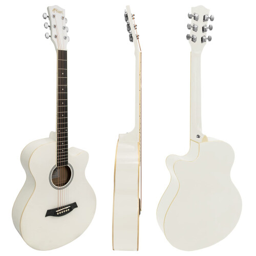 Tiger ACG3-WH Full Size Acoustic Guitar Package - White 1