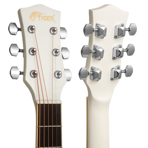 Tiger ACG3-WH Full Size Acoustic Guitar Package - White 2