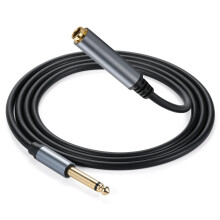 Halokny 6.35mm to 6.35mm Instrument Cable, Golden Plated 1/4 Inch Female to Male TS Mono Audio Jack for Electric Guitar, Bass, Amplifier, Speaker, Mix
