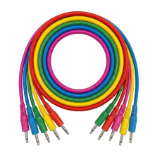 SNANSHI Eurorack Patch Cables 24 Inch 5Pack – Premium Braided 3.5mm TS to 3.5mm TS – Soft Nylon Woven, Tangle-Free, Slim Barrels for Modular Synth