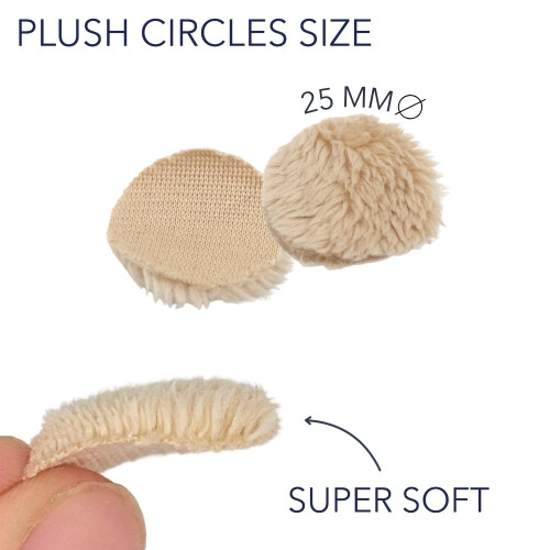 URSA Plush Circles - 9 Pack (Beige), 5 mm Short Fur Lav Mic Covers 2