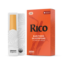 D’Addario Woodwinds - Rico Baritone Sax Reeds - Baritone Saxophone Reeds - Baritone Reeds Crafted for Beginners, Students, Educators - Strength 3.5,