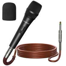 Aokeo Dynamic Microphones XLR,A450 Karaoke Microphone for Singing with Foam Cover and 5m XLR Cable.Handheld Mic Compatible for Speaker,Machine, Amp,Mi