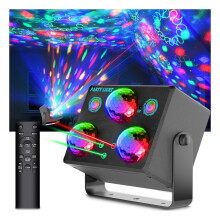 Disco Lights,Party Light Sound Activated,Newly Reomote Control DJ Light with 3 Disco Balls,Pattern Light Show,Galaxy Projector,2 RGB LED Lights-Great