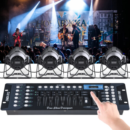 Dmx Controllers, Dmx Console 192CH Dmx Lighting Controller, Dj Light Controller Dmx512 Controller for Editing Program of Stage Lighting Runing 1