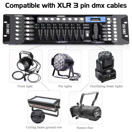 Dmx Controllers, Dmx Console 192CH Dmx Lighting Controller, Dj Light Controller Dmx512 Controller for Editing Program of Stage Lighting Runing 2