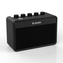 Donner 5W Mini Electric Guitar Amplifier, Mini Guitar Amp Portable for Desktop Practice with a Retro British Tone(DA-10)