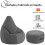 Diverpuff Puff Pera XXL Cinzento com Repousa-pés e Enchimento Incluído para Interior e Exterior 6