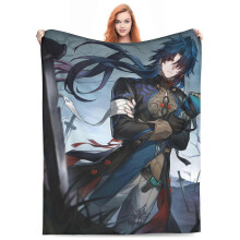 (150x200cm 80x60in) e47 Blade Honkai Star Rail Bed Blanket 3D Printed Throw Blanket Lekki, supermiękki koc z funkcją klimatyzacji