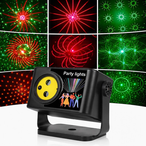 Vicalo Mini Disco Lights with Remote Control – 64 Lighting Effects, Sound Activated DJ Light, Disco Light for Parties USB Powered, 360 Adjustable