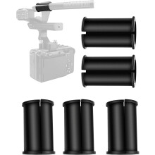 Etour 6 Pcs Microphone Shock Mount Rubber Spacer Tube Microphone Sleeve Washer Compatible with Sony Camcorder Rode NTG, Sennheiser MKH Shotgun Mic FX3