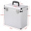 costoffs Lockable 12-Inch Vinyl Record Carry Case for DJs, Silver 3