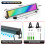 LED Light Bar, 72W RGB Disco Light Colour Changing Remote/APP Control 2Pack 6
