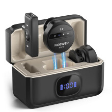 Neewer Wireless Lavalier Microphone for USB C with Charging Case, Compatible with Android/PC/Laptop, 48KHz/24Bit Mini Lapel Mic, Noise Canceling 24H B