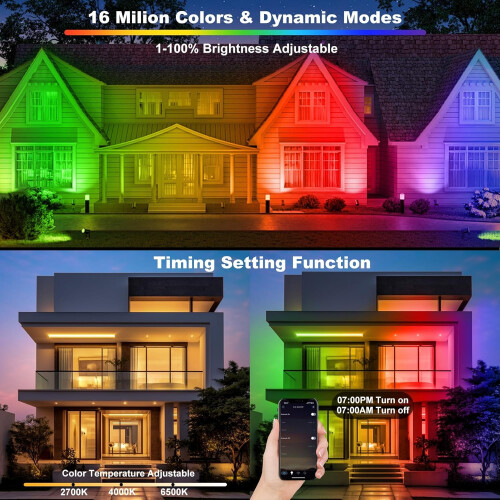 LED Light Bar, 72W RGB Disco Light Colour Changing Remote/APP Control 2Pack 2