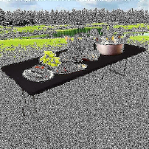 (153x76cm, white) Premium hopfällbar picknickduk för rektangulära utomhusbord 1