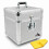Gorilla LP 12" Vinyl Record Storage Box Flight Case - Holds 100pcs - Silver 1