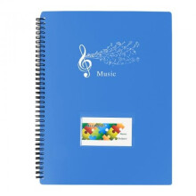 A4 Sheet Music Folder, Music Folder Paper Documents, 60 Pages Music File Folder, Spiral Binder Music File Folder for Musicians, Band, Concert, Piano (