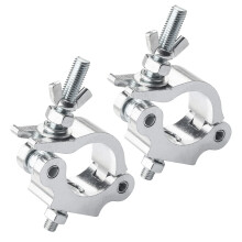 2Pack Clamps for Lights Stage Lighting Accessories, Lighting O Clamps Pole Clamp Quick Release Truss Clamp, Half Coupler Mounting Bracket Stage Light