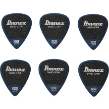 IBANEZ Flat Pick Sand Grip - Blue Pack of 6 (PPA14HSG-DB)