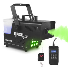 beamz RAGE1000LED Party Smoke Machine with Lights - 1000W Disco Fog Machine with LED Light Effects - High-Output Smoke for Parties, DJ, Events, Hallow
