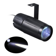 Lixada Pinspot LED DJ Effect Light, Party Club Bar Stage Lamp, AC90-240V 10 Watt LED Mini Beam Spot Stage Light for Disco KTV Bar Club Party Entertain