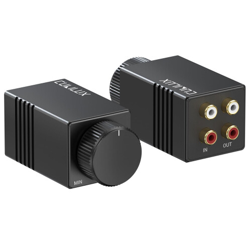 Cubilux Passive RCA Volume Controller with ALPS RK27 Bass Knob