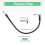 sourcing map Guitar Patch Cables 22" Pedal Board Cord Black 2Pcs 2
