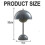 (Black) Energy-Saving LED Table Lamp with Flowerpot Base for Study Room 3