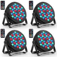 MOSFiATA Par Lights,RGB 36 LED Stage Light Sound Activated DMX Control,7 Modes Disco Lights with Remote Control Stage Lighting,DJ Par Party Light for
