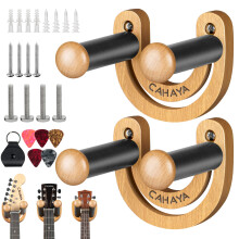 CAHAYA Guitar Wall Mount Adjustable Hook Stand U-Shaped 2 Pack