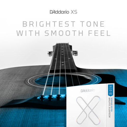 D'Addario XS 80/20 Bronze Coated Acoustic Guitar Strings, 12-String 1