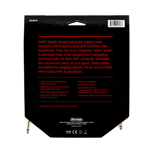 MXR DCIR10 Cable -10ft - 3.1m - Stealth Instrument Cable 1