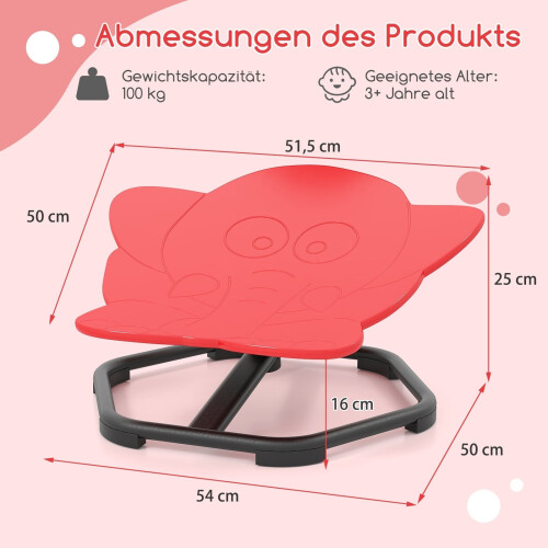 Kinderstoel met 360 sensorische draaifunctie, ontwerp van Red Elephant.