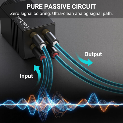 Cubilux Passive RCA Volume Controller with ALPS RK27 Bass Knob 2
