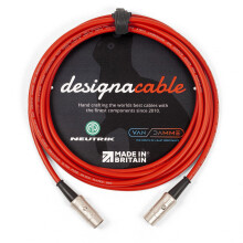 designacable.com 40m - Red Flexible Midi Lead - Handmade in the UK using Van Damme XKE Cable & Rean NYS322 5 Pin DINs.