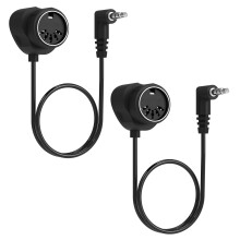 FORE 2-Pack 60CM TRS Type-A 3.5mm MIDI Cable-Female Type-A TRS 3.5mm to MIDI 5 Pin Din Cable with Ultra-Small Plugs for Tight Space Female 2-Pack 60CM