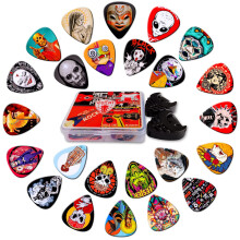 Guitar Picks,24 Pack Medium Guitar Pick Variety Pack,Guitar Picks for Acoustic Guitar Electric Guitar Bass 0.71 mm with Guitar Pick Holder (Mix -1, 4