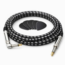 MUSO PRO Guitar Cable 3m (10ft) – Electric Guitar Jack Lead for Amp, Bass & Pedals – 1/4" Instrument Cable – Durable Low Noise Guitar Lead Plus