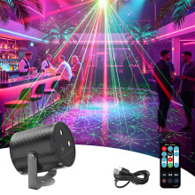EluDizko-1 Pack Cylindrical Mini Red and Green Strobe Light, DJ Disco Ball Light, ABS RGB LED Flash Stage Light, Christmas/Carnival/Club/Bar/Home Deco