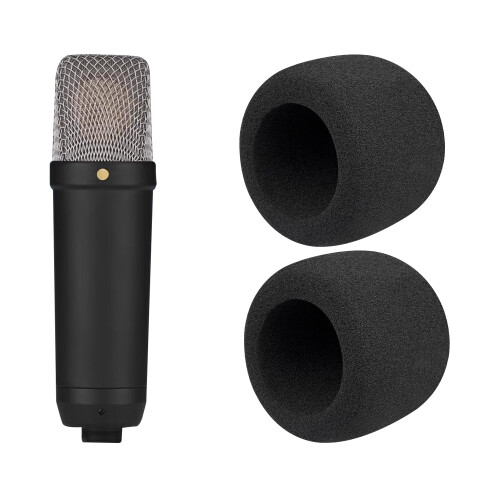 SOULWIT 2Pcs Pop Filter for RØDE(Rode) NT1 Series - Black