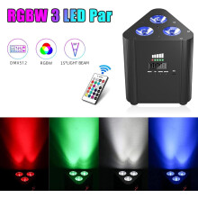 Erreyht RGBW LED Par Light Rechargeable 4400mAh Battery Stage Light Support Remote/DMX Control, Wireless Party Lights with Charging Indicator for Disc