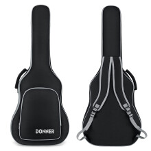 Donner Acoustic Guitar Gig Bag 40/41 Inch, 8mm Thickness Backpack Soft Solid Guitar Case with Adjustable Straps, Water-Resistant Nonwovens Interior Th