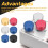 sourcing map 6 Pcs Footswitch Toppers 3/8" for Guitar Black 3
