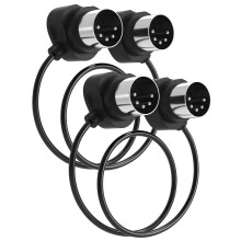 FORE 2-Pack 60cm Symmetry-Angle MIDI Cable with Ultra-Small Plugs for Tight Space, 5-Pin Din Compatible with MIDI Keyboard/Interface/Guitar Multi Effe