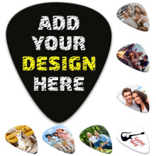 Custom Guitar Picks 6 Pack – Personalized Guitar Picks with Double-Sided Photo & Text, Guitar Accessories Plectrum Set for Electric Guitar, Bass & U